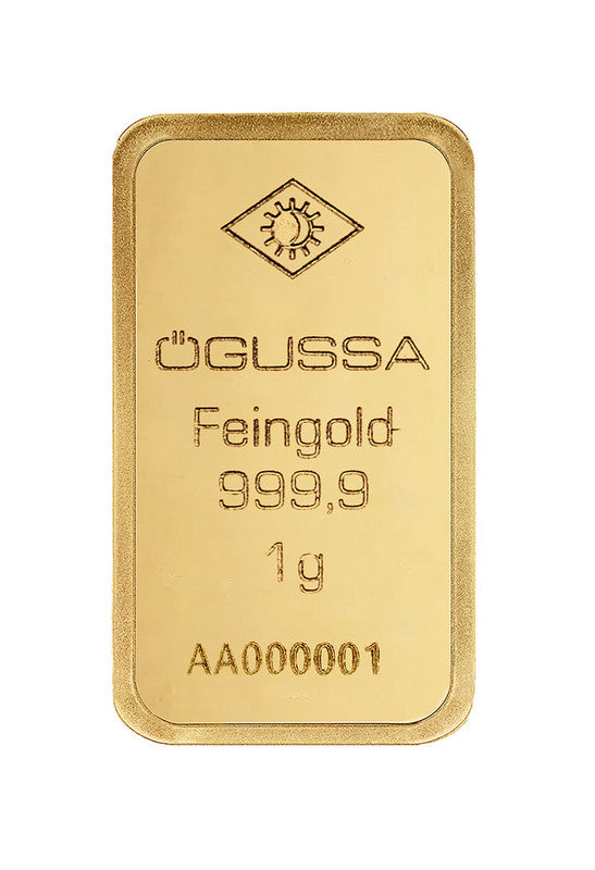 ÖGUSSA Befektetési Aranytömb 1 gramm