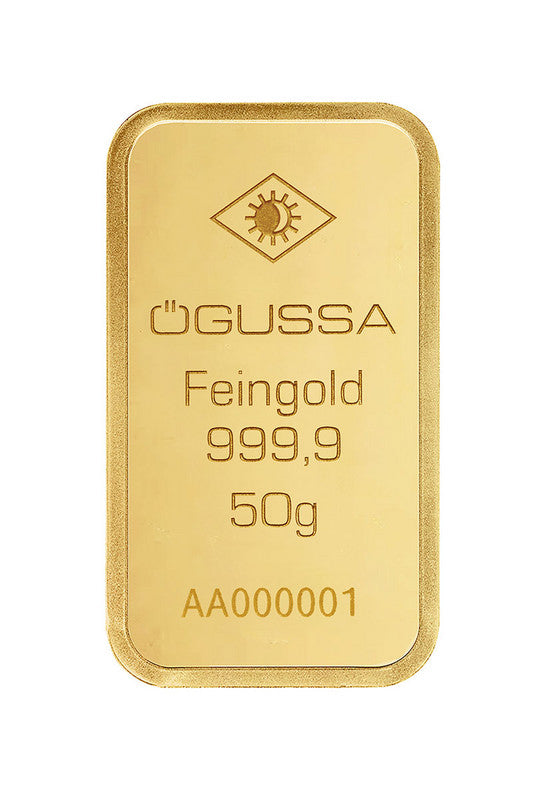 ÖGUSSA Befektetési Aranytömb 50 gramm